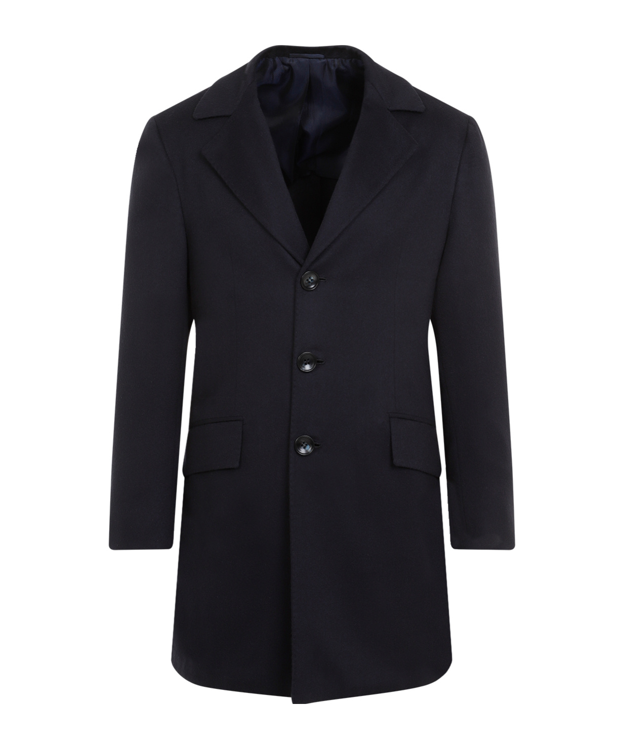 Kiton Blue Cashmere Caban Coat