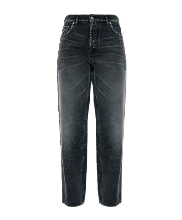 Moschino Jeans With Belt Loops In Black