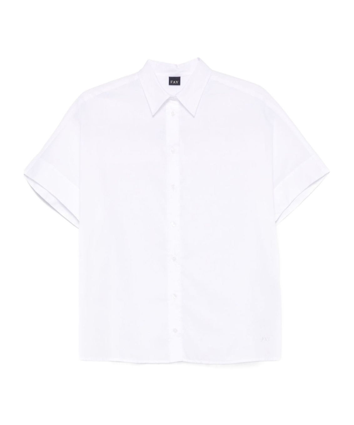 Fay Shirt With Short Raglan Sleeves In White