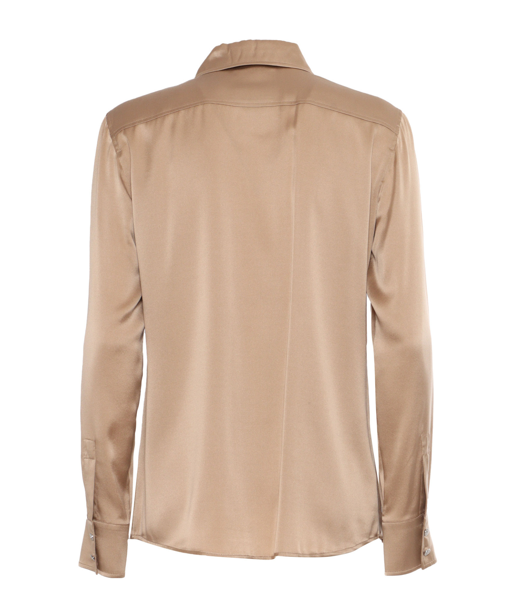 Shop Max Mara Studio Buttoned Long-sleeved Top In Nude