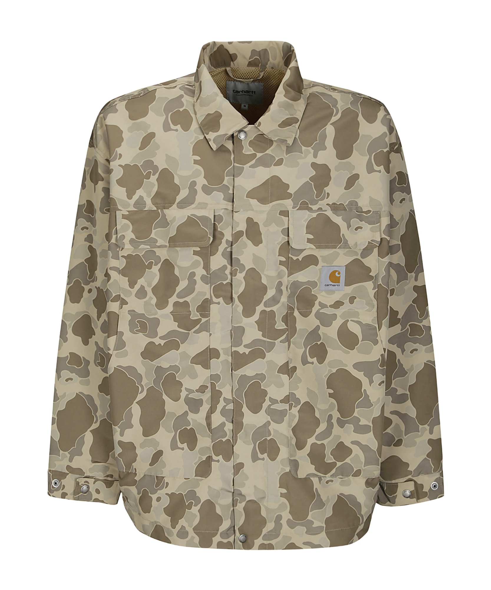 Carhartt Work In Progress Liam Camo Poplin Jacket In Nude