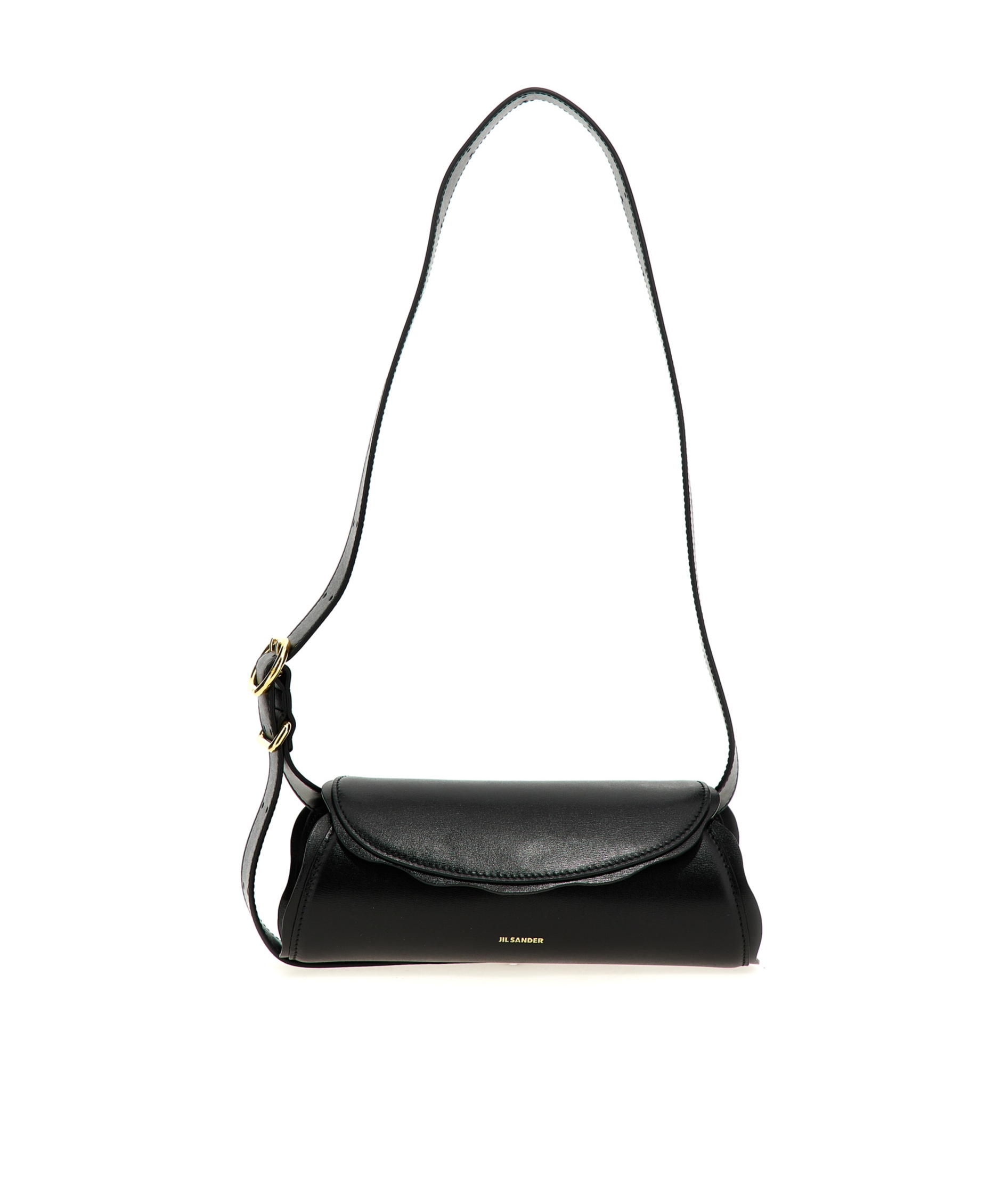 Jil Sander Cannolo Shoulder Bags Black In Black
