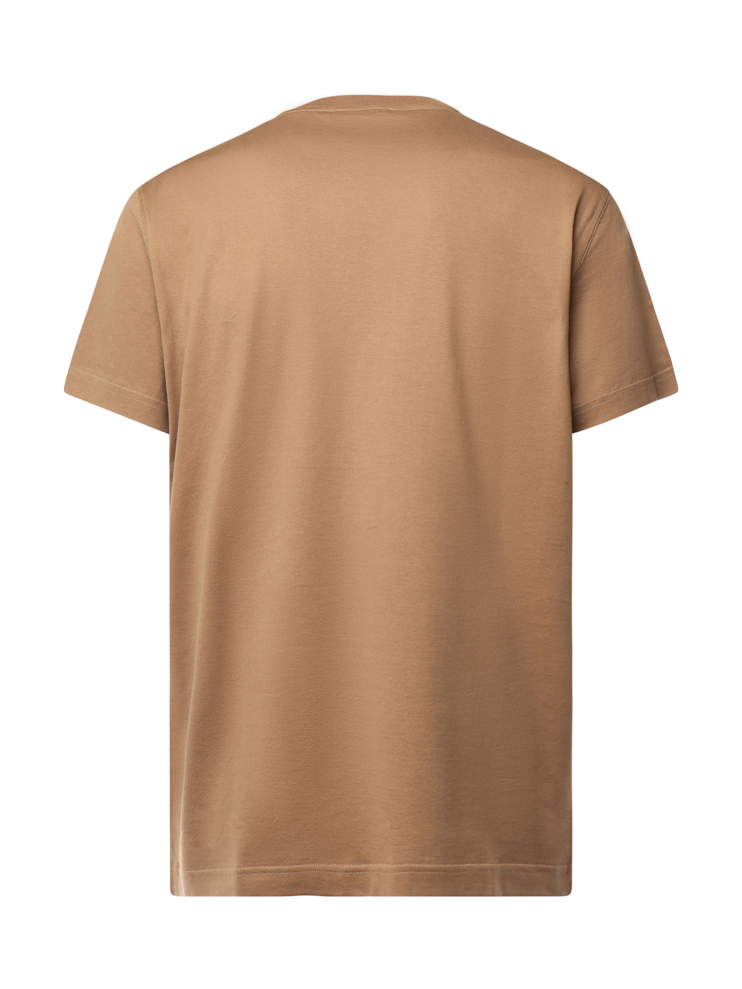 Dolce & Gabbana Cotton Jersey T-shirt With Metal Logo Plaque In Brown