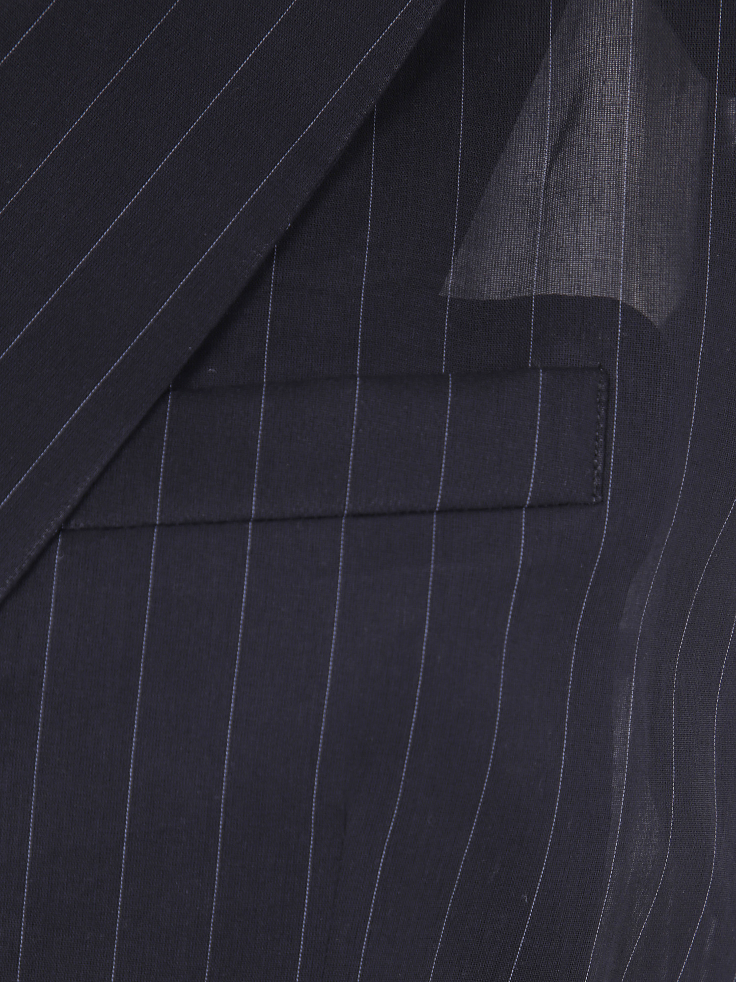 Sacai Pinstriped Waistcoat In Black