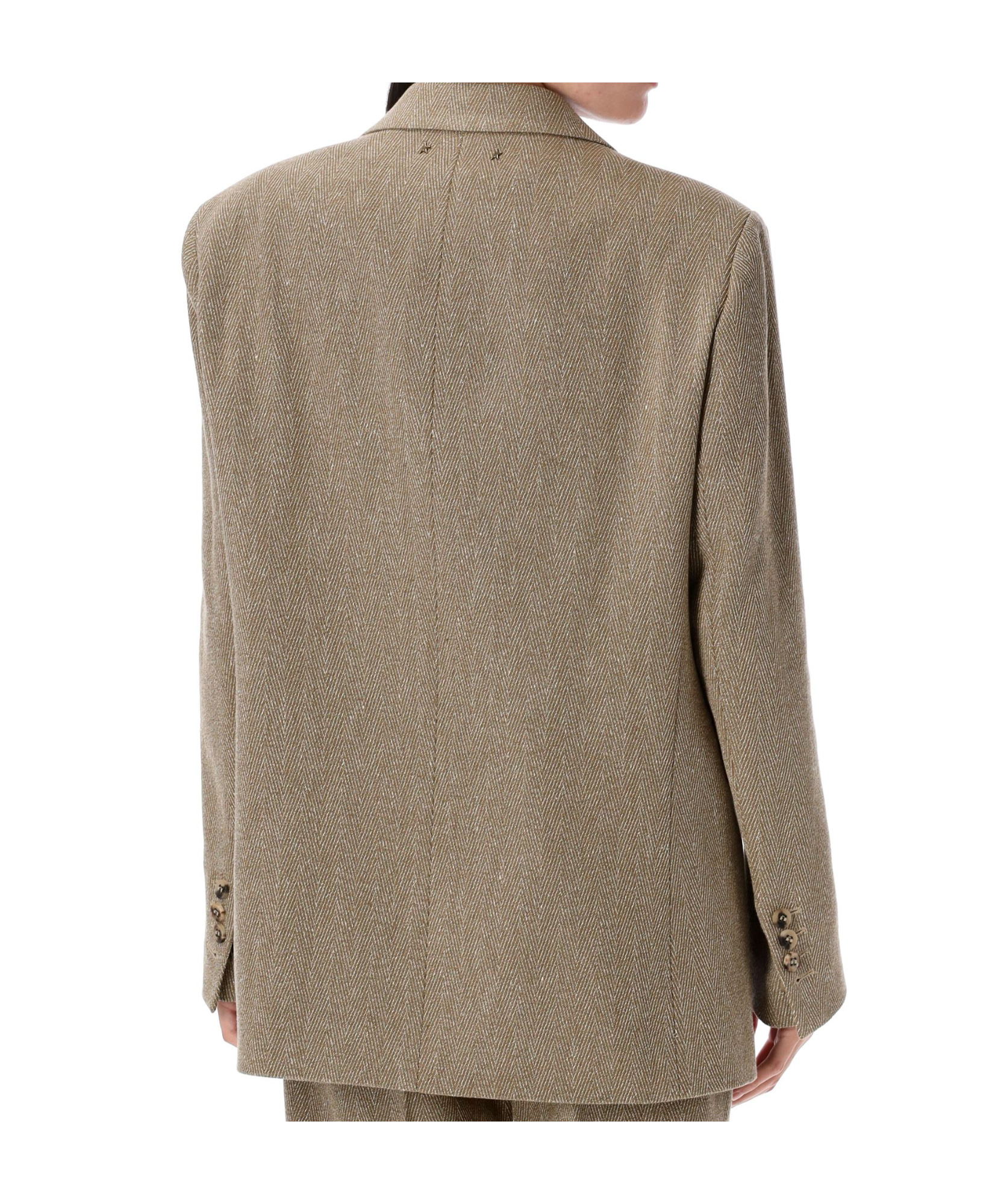 Golden Goose Oversized Blazer Harringbone Wool