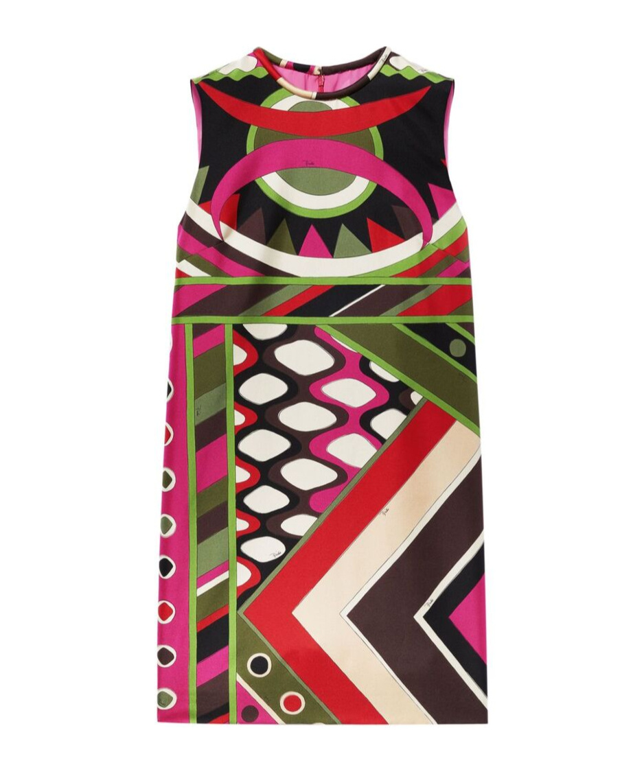 Emilio Pucci Vivara-print Silk Minidress In Multicolor