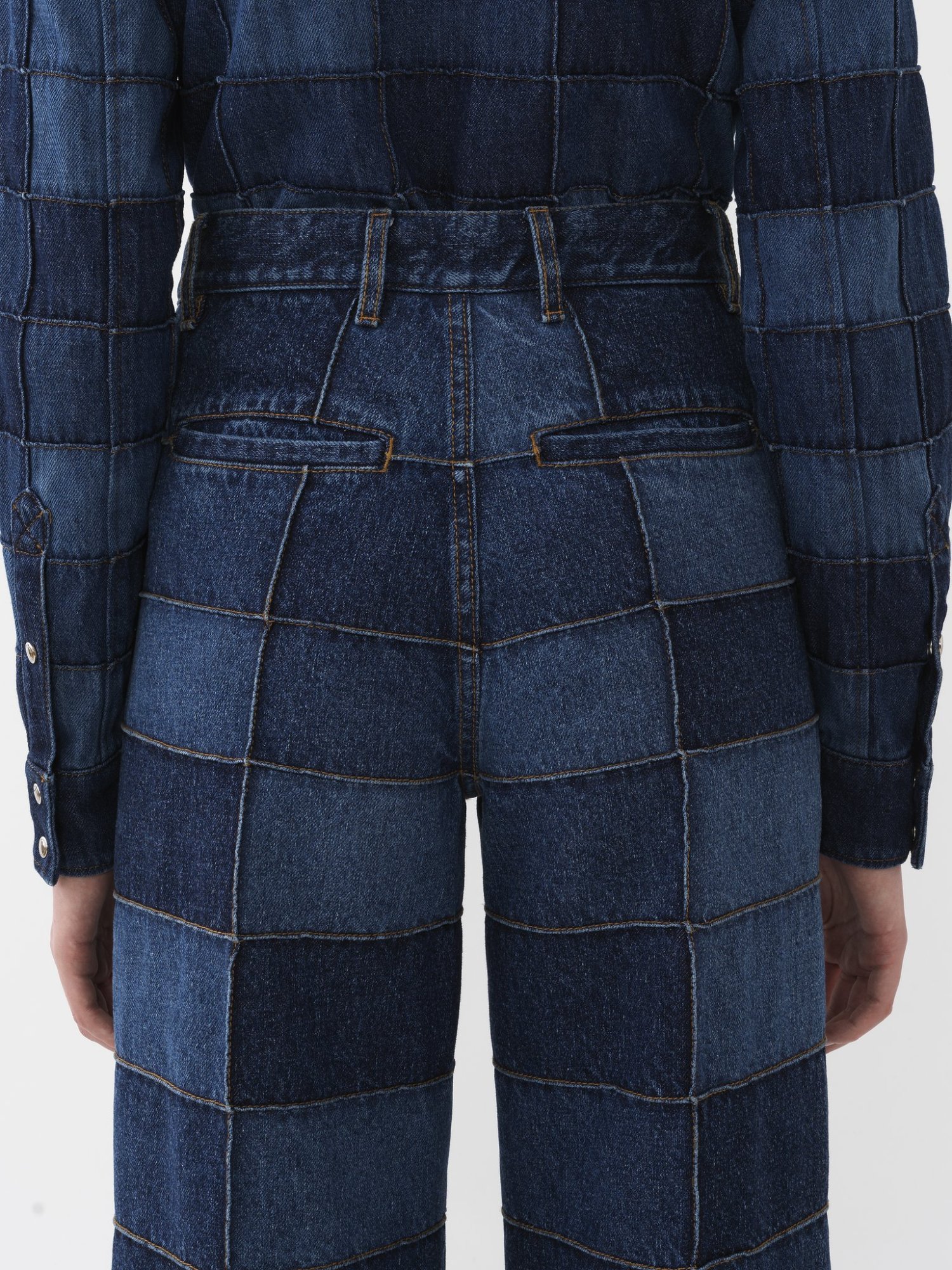 Chloé Panelled-design Flared-trousers In Blue