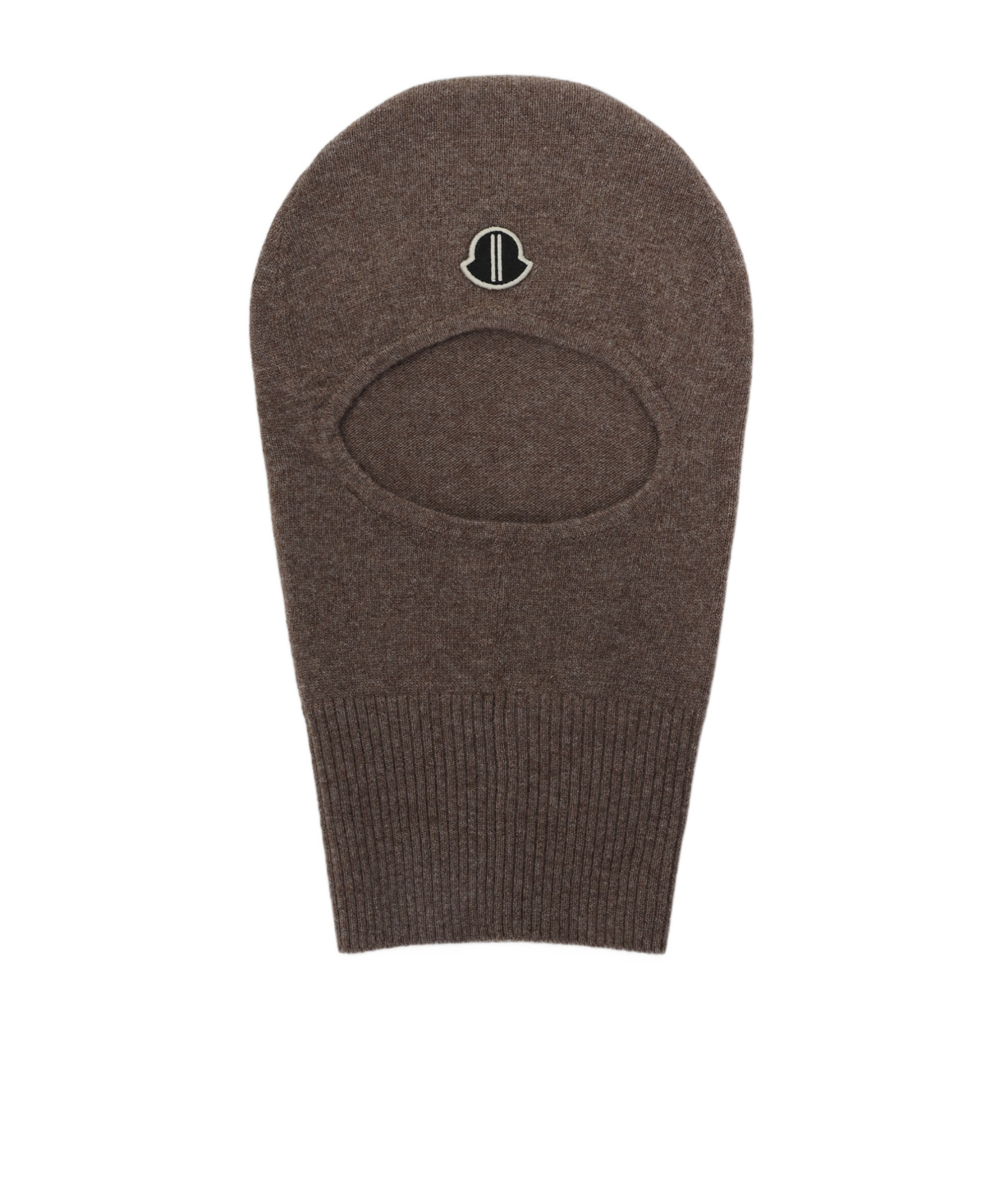 Moncler X Rick Owens Knitted Head Cover In Brown