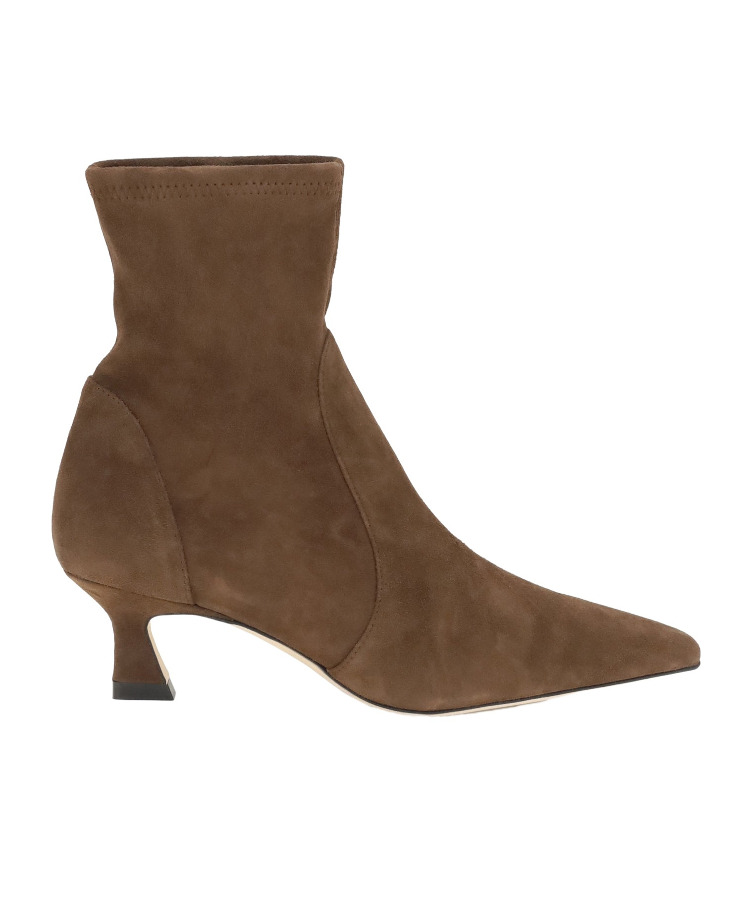 Stuart Weitzman Vinnie Pointed-toe Ankle Boots In Brown