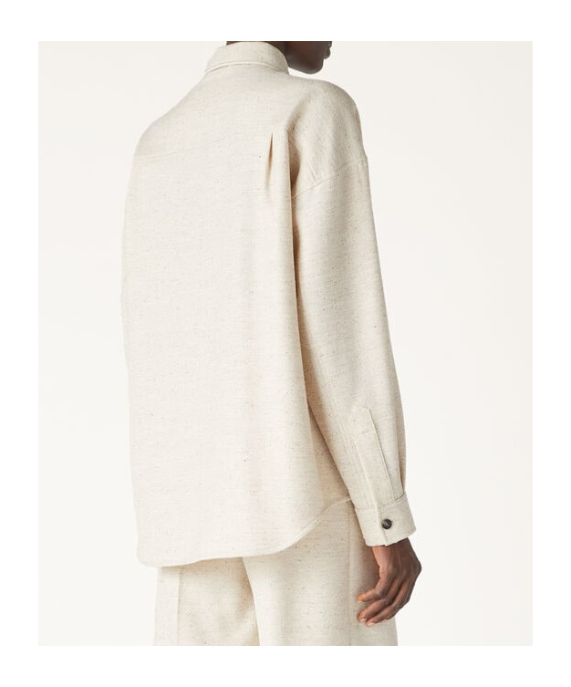 Loro Piana Shirt Coat In White
