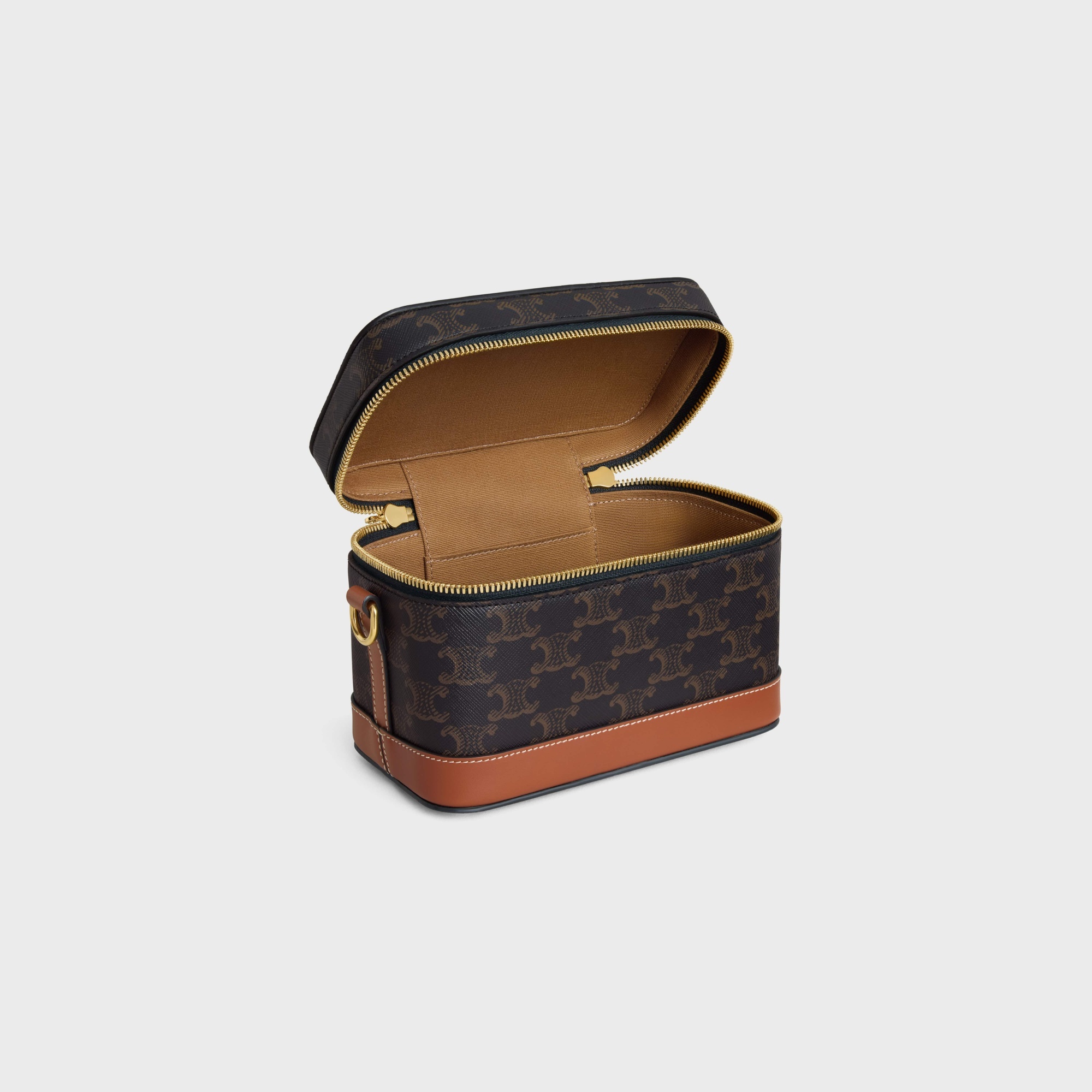 Celine Triomphe Shoulder Bag In Brown