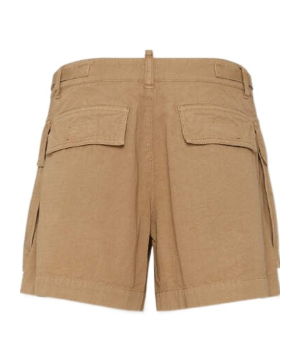 Dsquared2 Icon-print Cargo Shorts In Nude