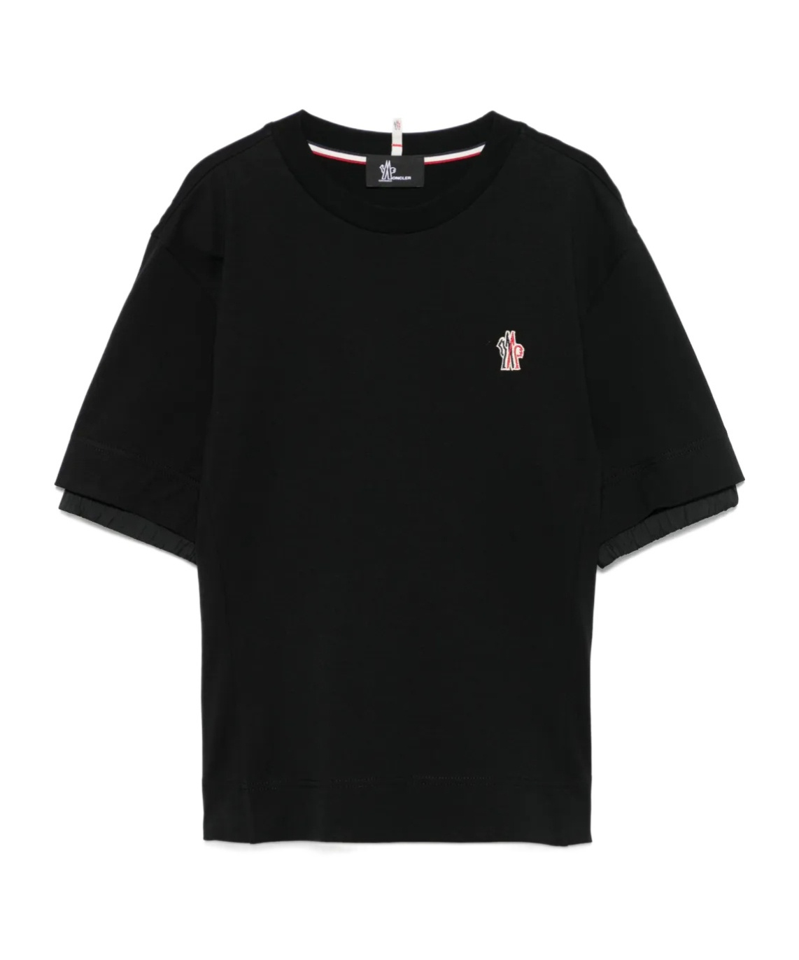 Moncler Logo-patch Cotton T-shirt In Black