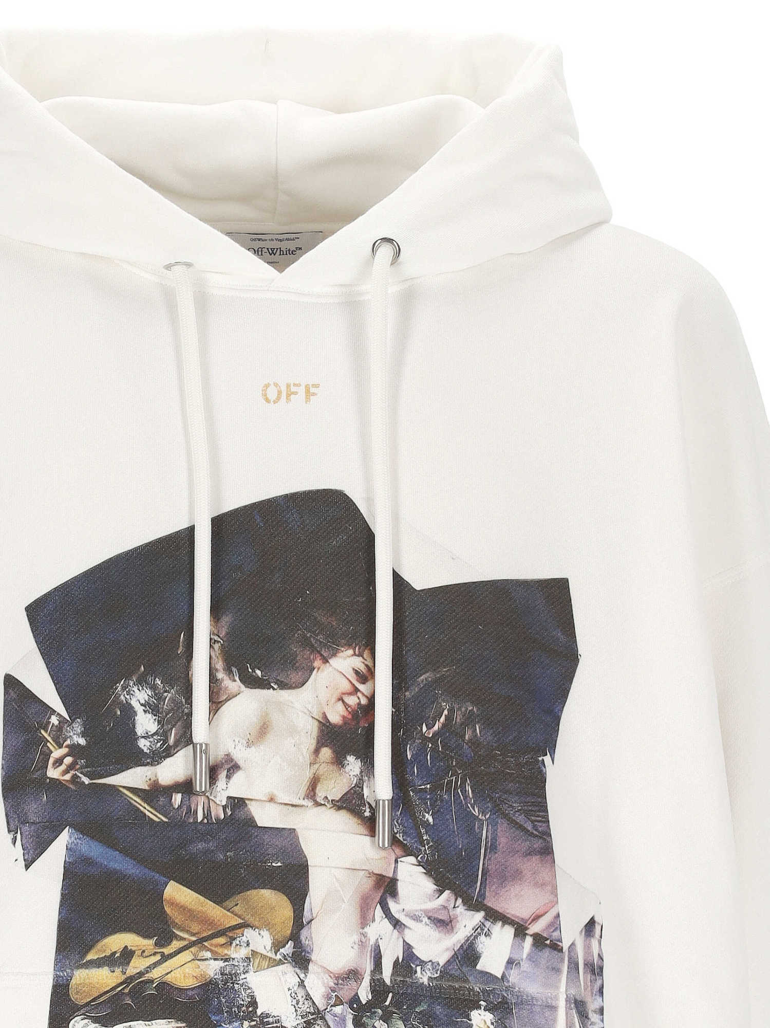 Off-white Graphic-print Hoodie In Neutral