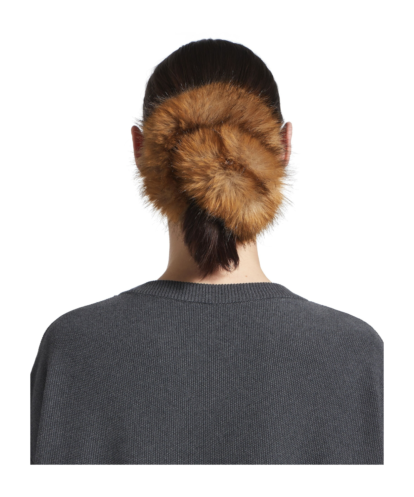Balenciaga Women's Holli Animal-free Fur Scrunchie In Beige In Brown
