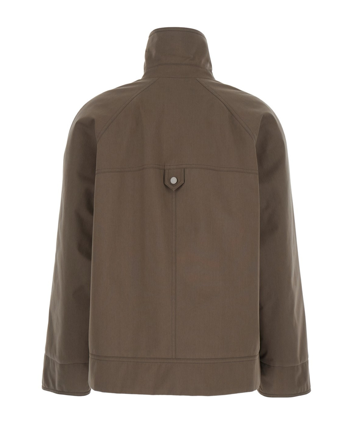 Brunello Cucinelli Grey Jacket With Classic Collar With Snap Buttons In Cotton Blend Woman