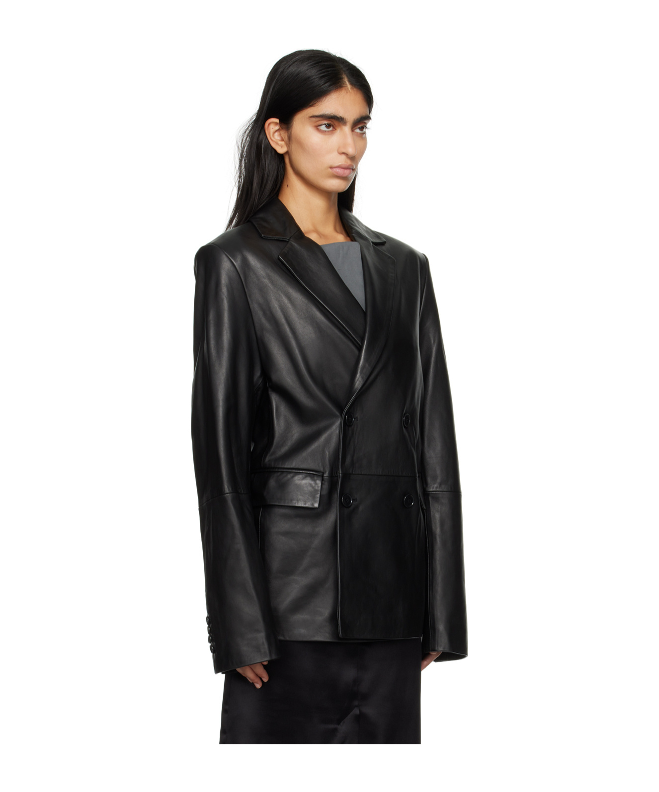 LOULOU STUDIO LONG-SLEEVED LEATHER JACKET