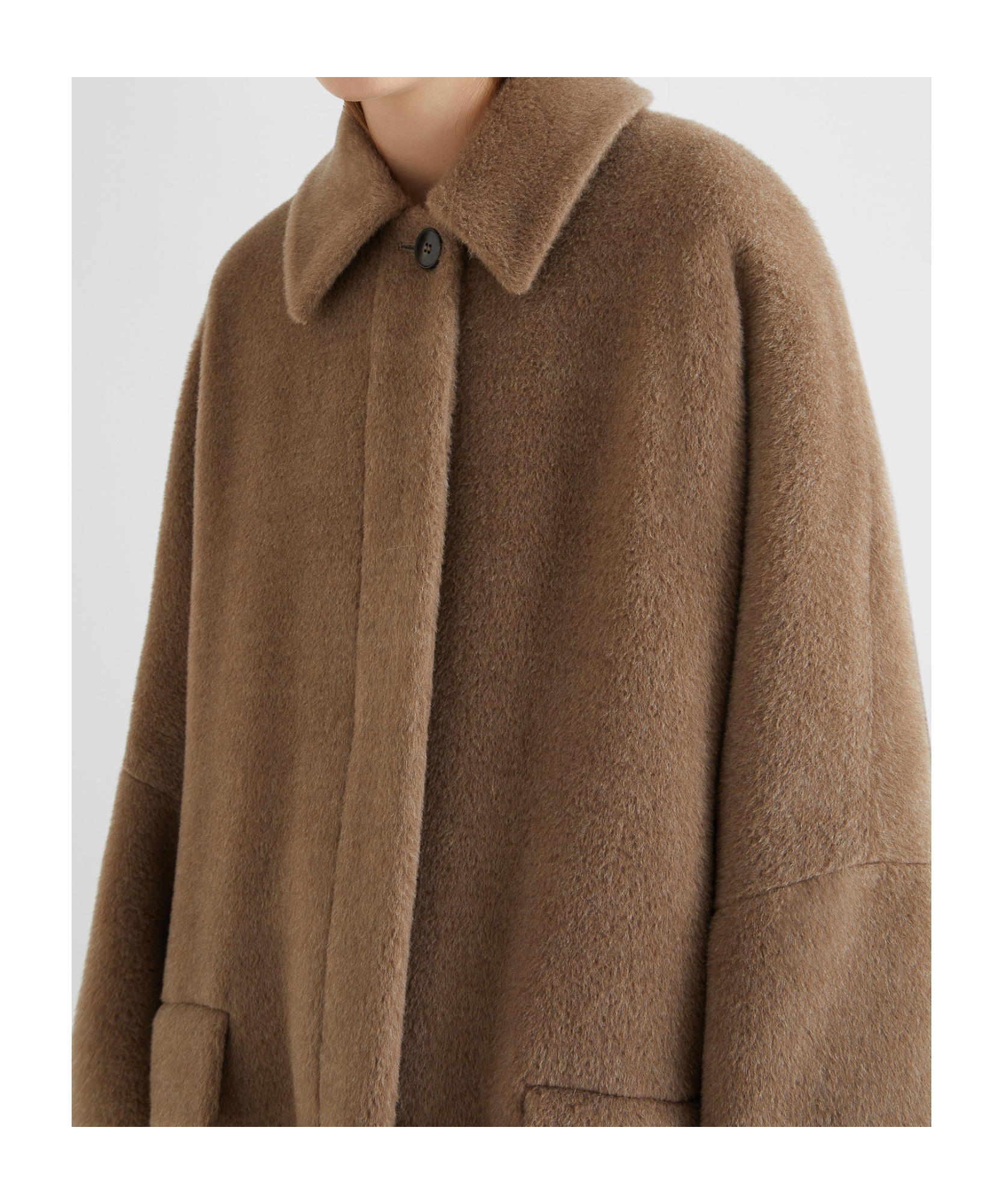 Marella Single-breasted Coat In Brown