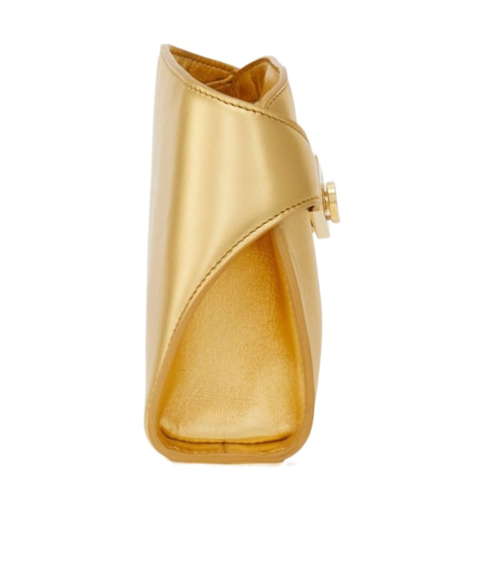 Ferragamo Hug Mini Metal Shoulder Bag In Nude