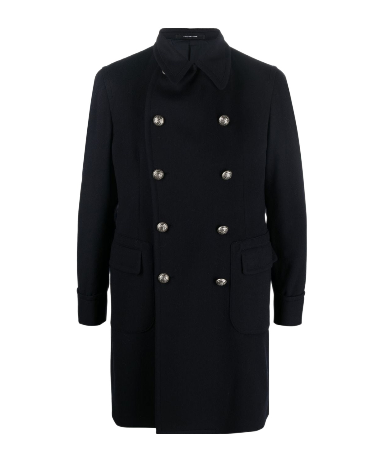 Tagliatore Double-breasted Coat In Black