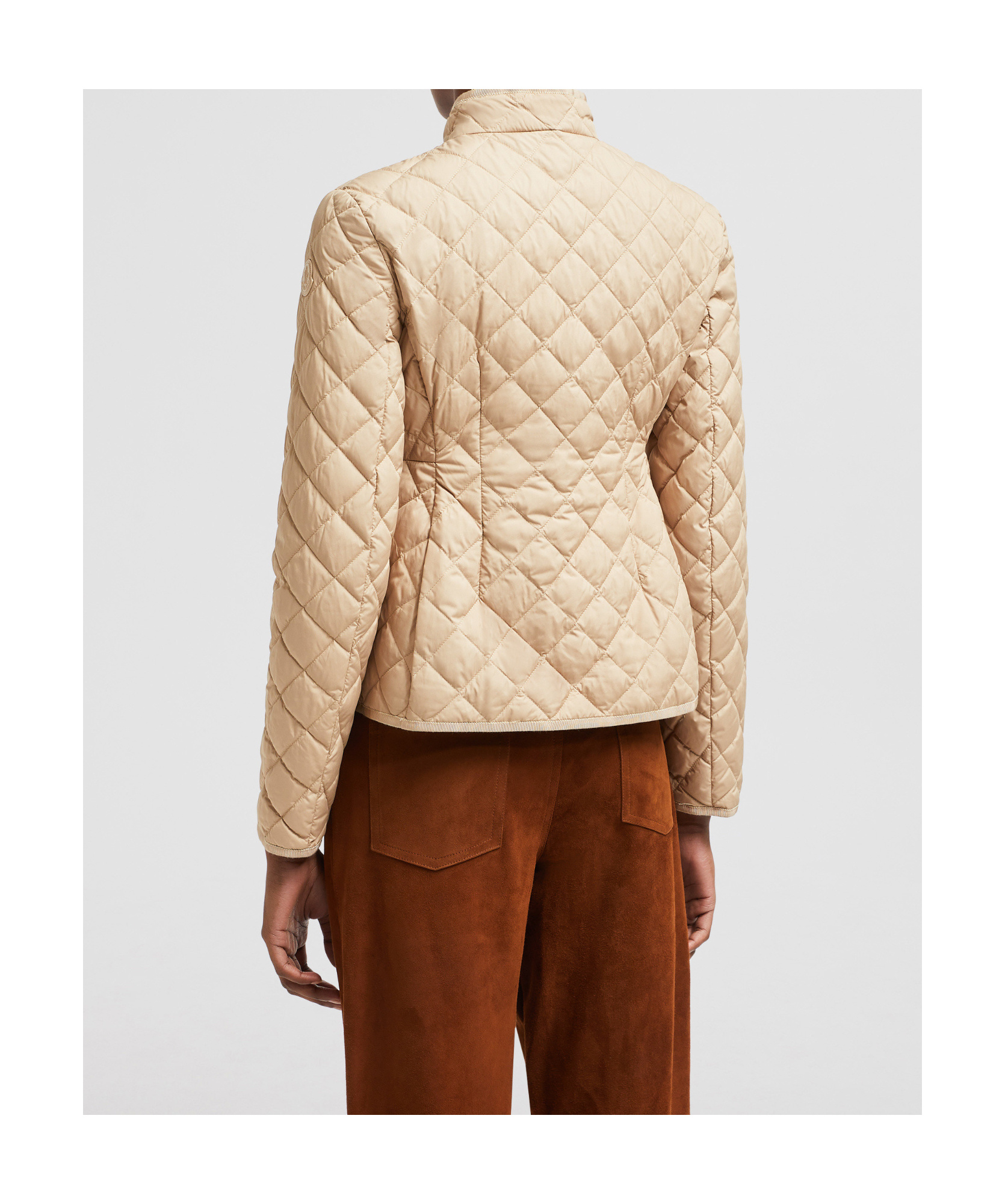 Moncler Beige Epin Puffer Jacket In Nude