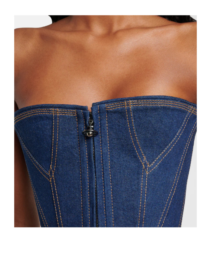 Vivienne Westwood Denim Corset In Blue