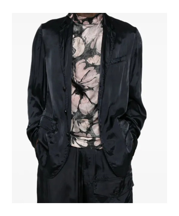 Dries Van Noten 1427 M.w.jacket Cem With Long Sleeves In Black