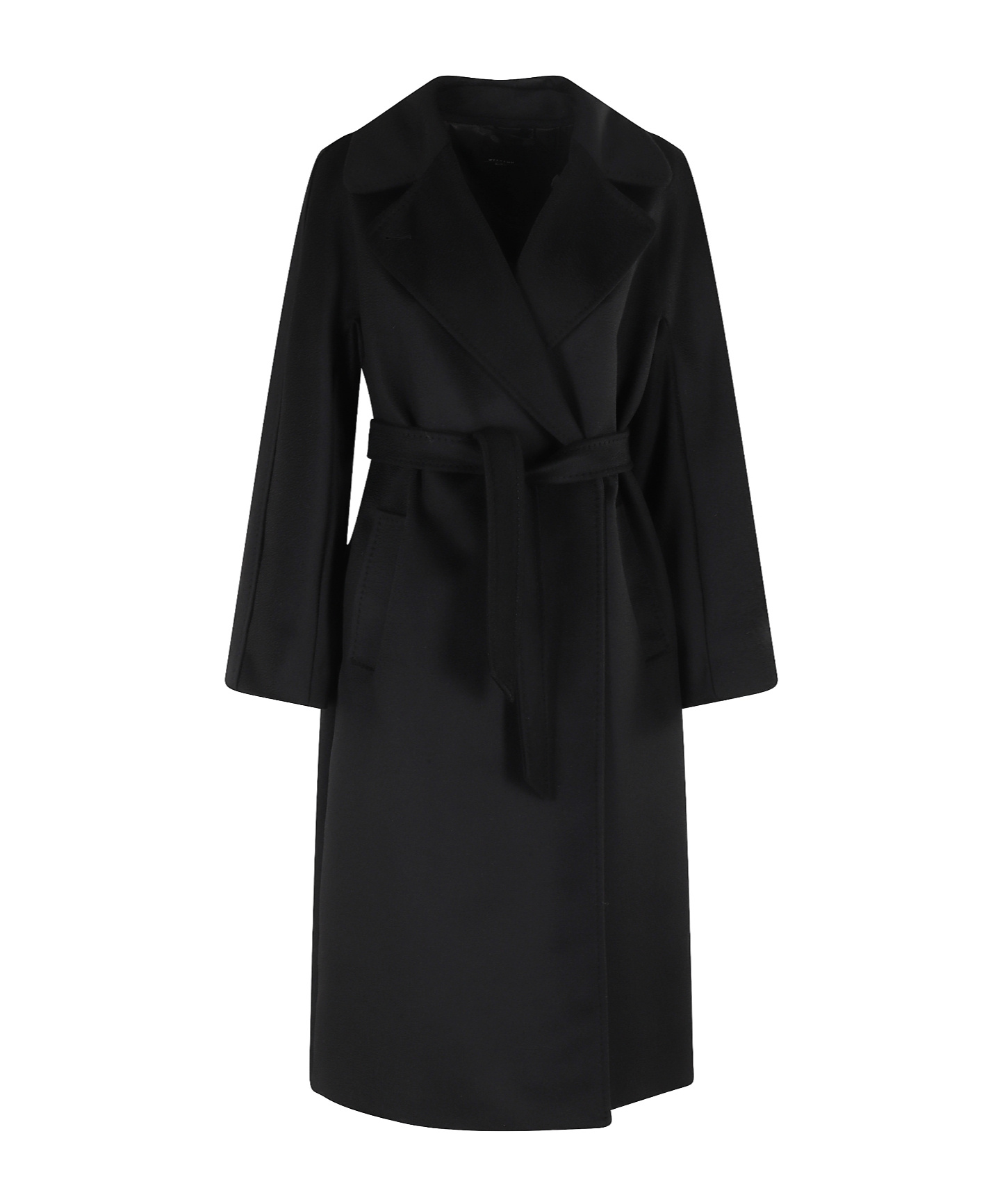 Weekend Max Mara Long-sleeved Coat In Black