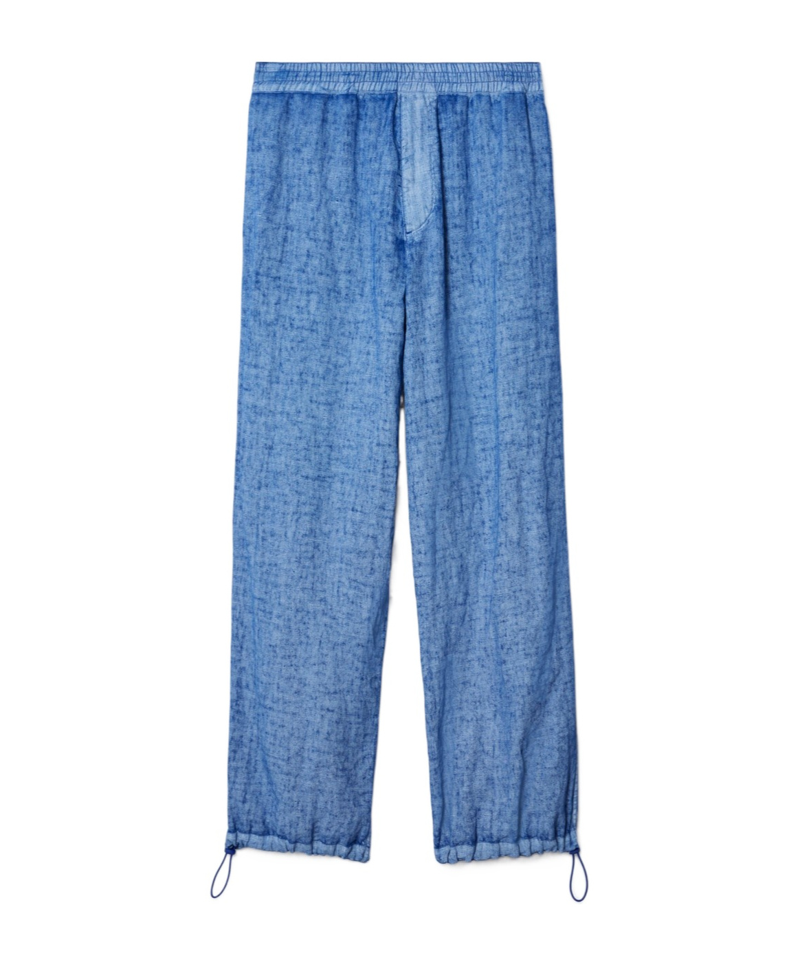 Burberry Straight-leg Linen Trousers In Blue