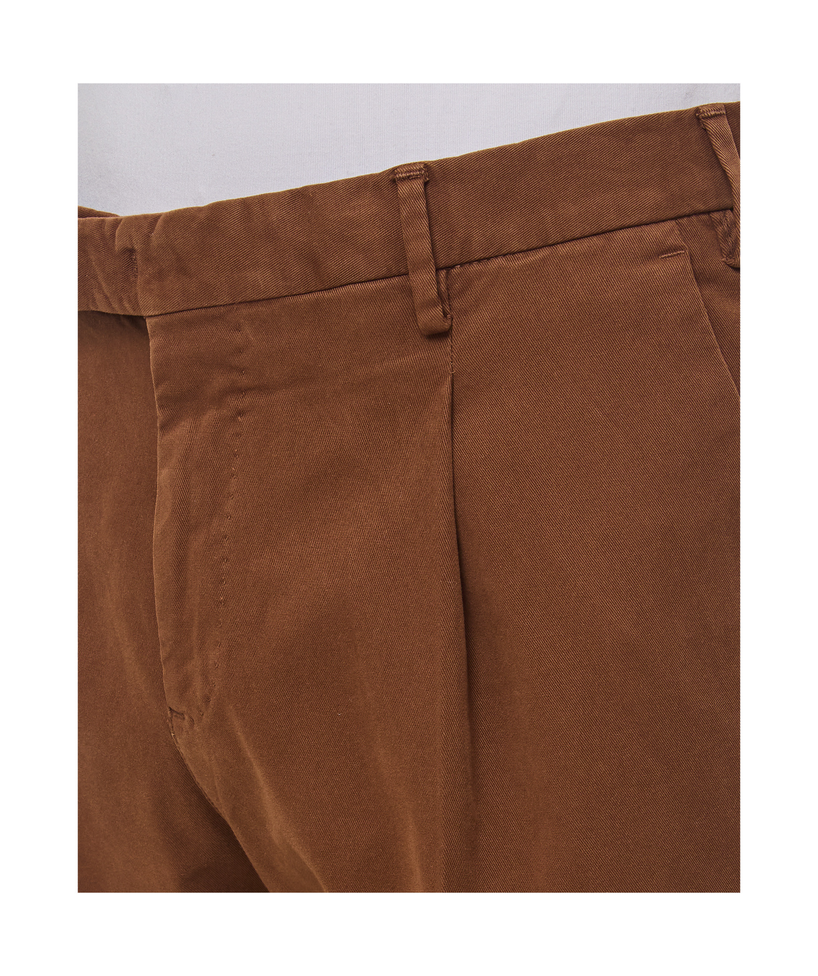 Pt01 Belt-loop Casual Pants In Brown