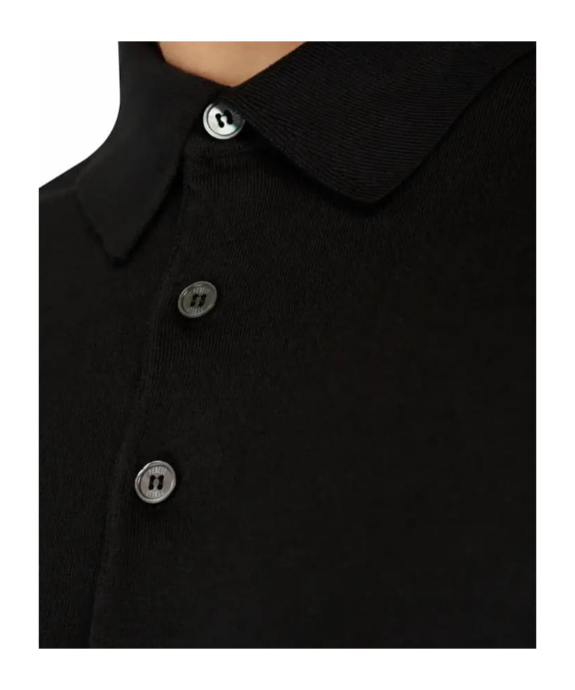 Fedeli Cotton Polo In Black