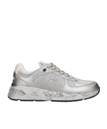 Premiata Mase-d Silver Sneakers In White