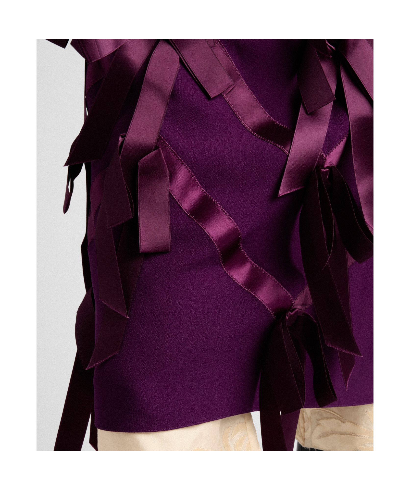 Prada Sablé Dress With Bows In Purple