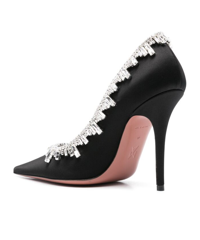 Amina Muaddi Stiletto Heels In Black