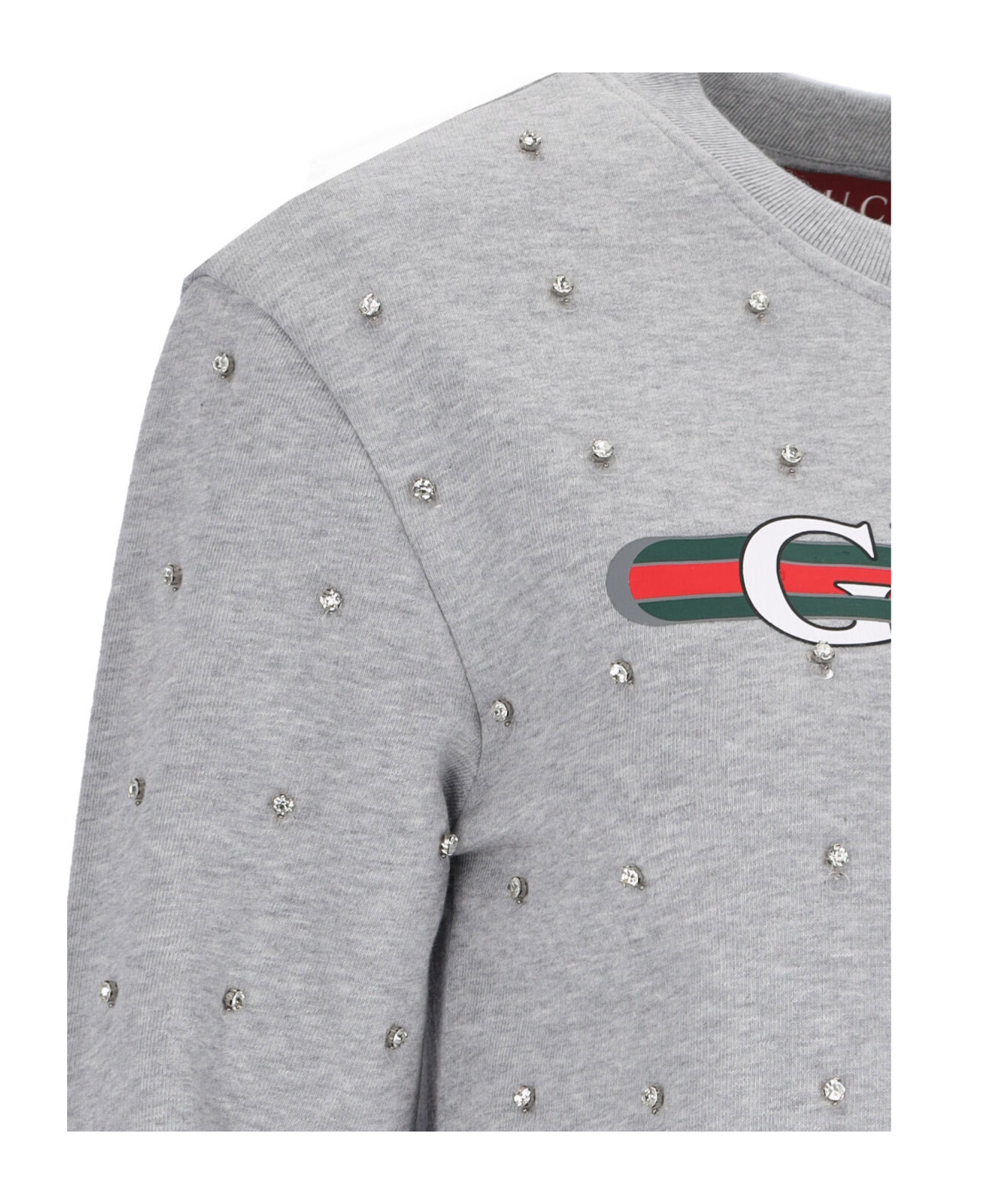 Shop Gucci Logo Sweatshirt In Gray
