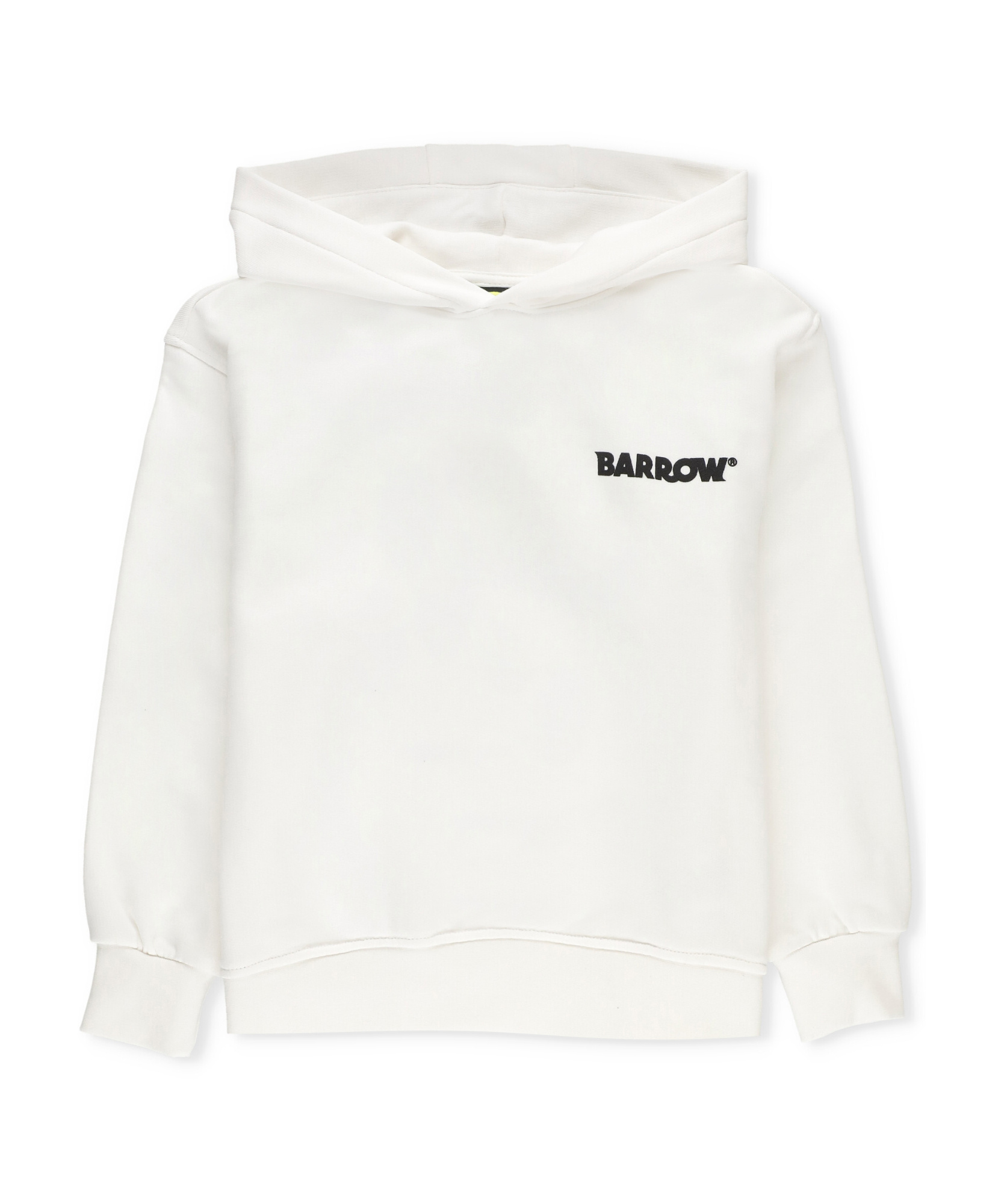 Barrow Logo-print Cotton Hoodie In White
