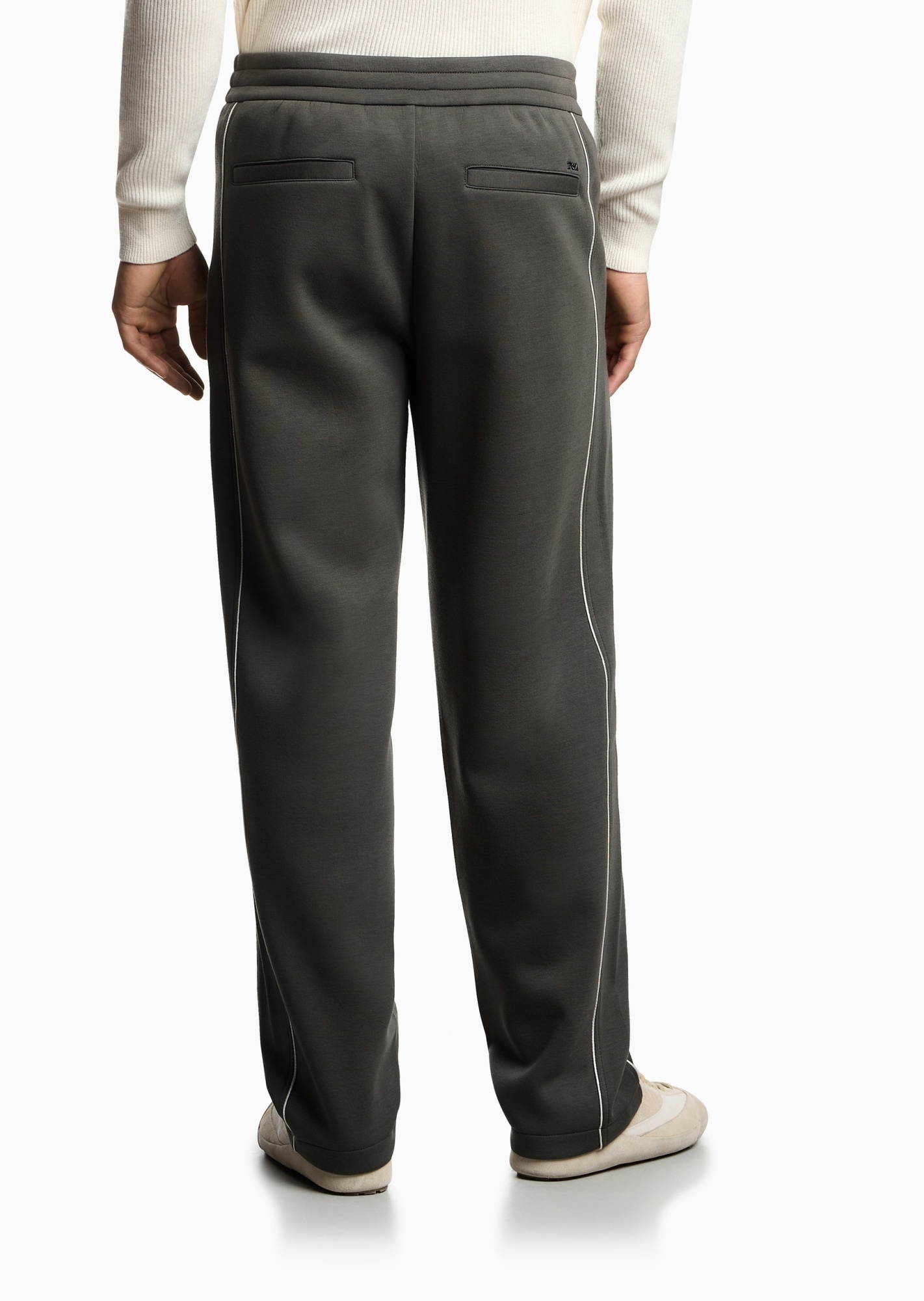 Emporio Armani Straight-leg Casual Pants In Gray