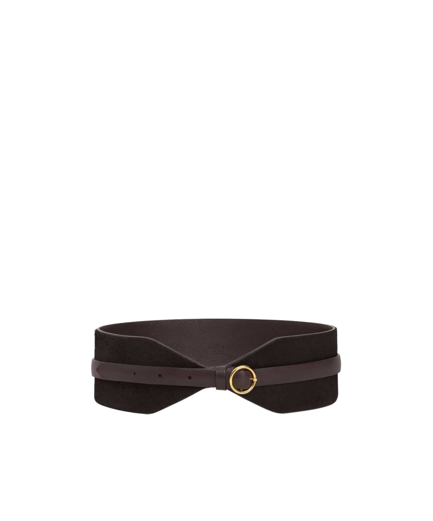 Alaïa Double Large Belt In Haircalf In Black