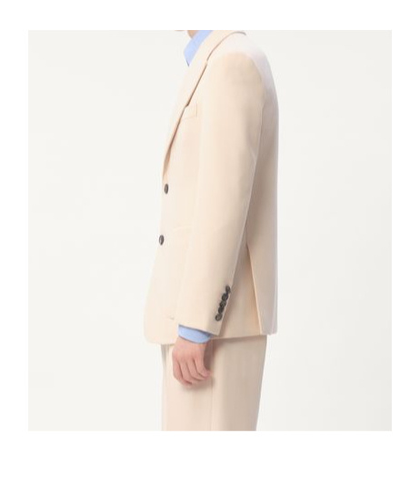 Valentino Single-breasted Wool Gabardine Jacket In Nude