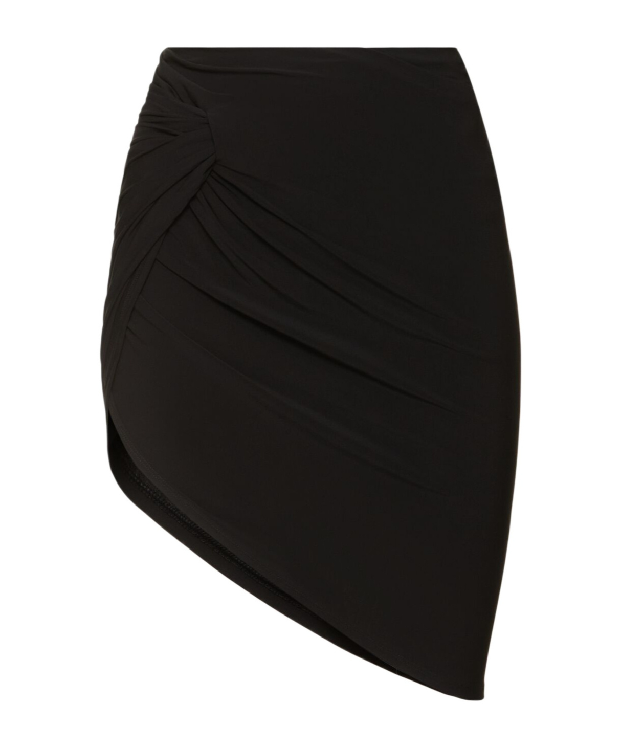 Shop Jacquemus Asymmetrical Knitted Skirt