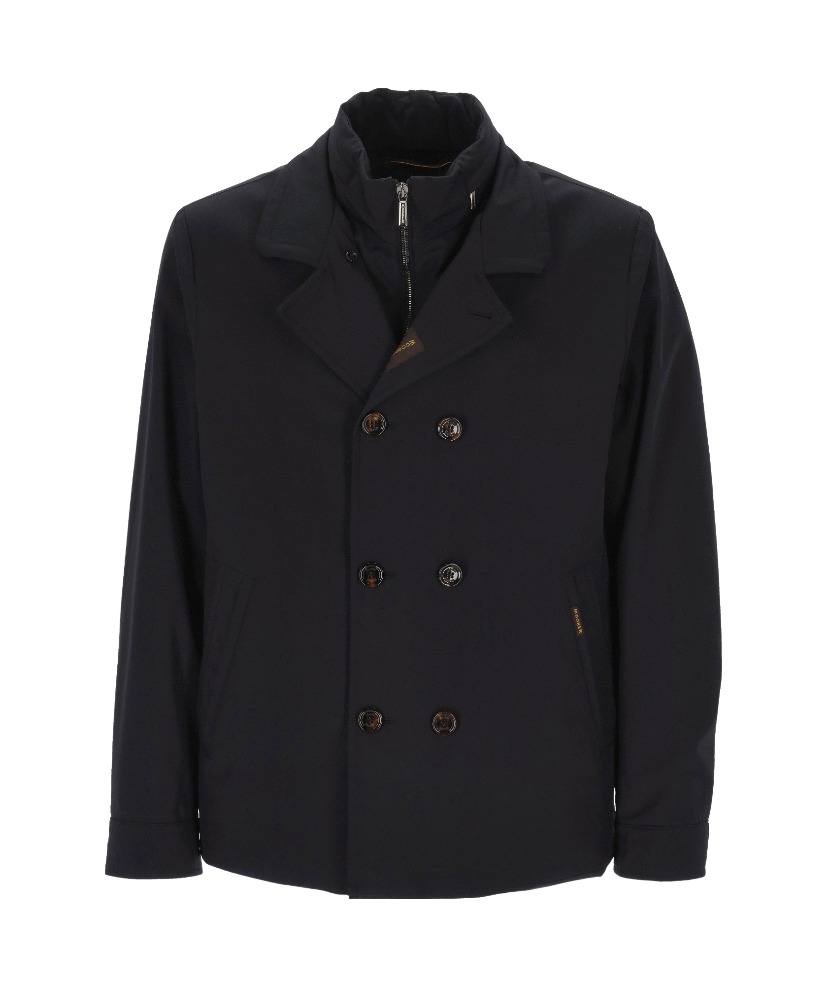 Moorer Long-sleeved Spliced Jacket In Black