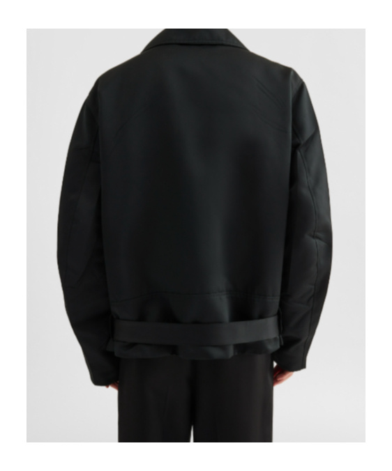 Jil Sander Duchess Zip-up Jacket In Black