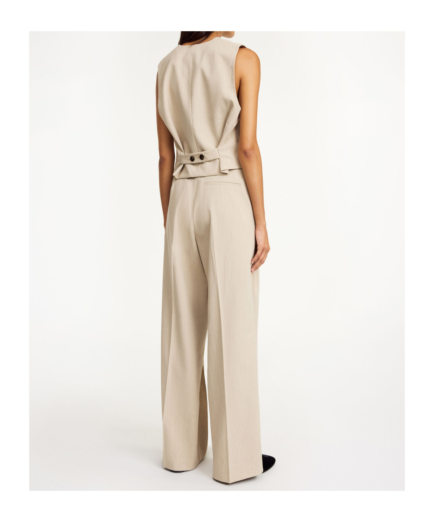 By Malene Birger Occa Viscose Waistcoat In Neutral