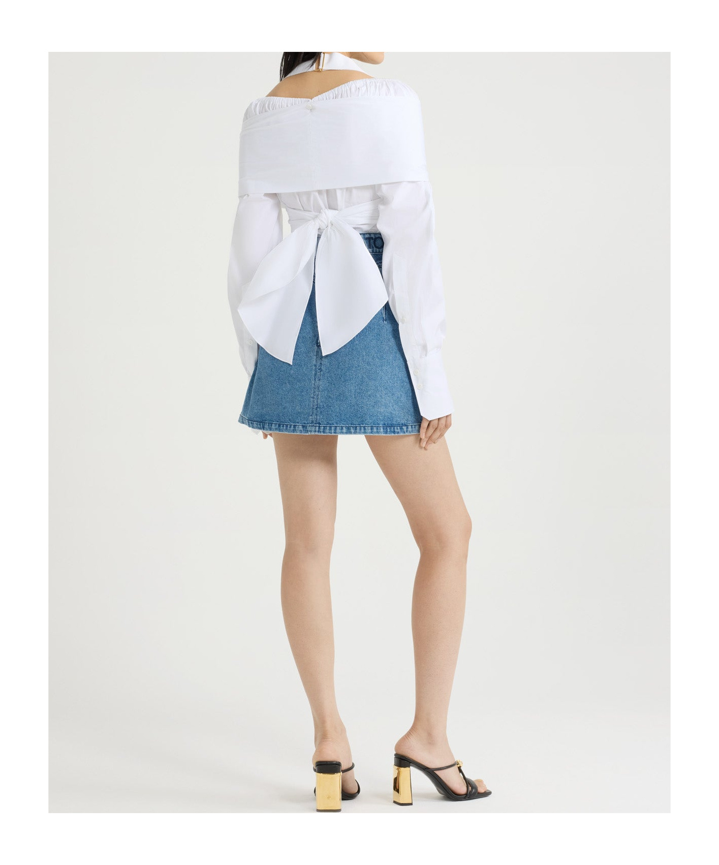 Patou Wrap-detail Shirt In White
