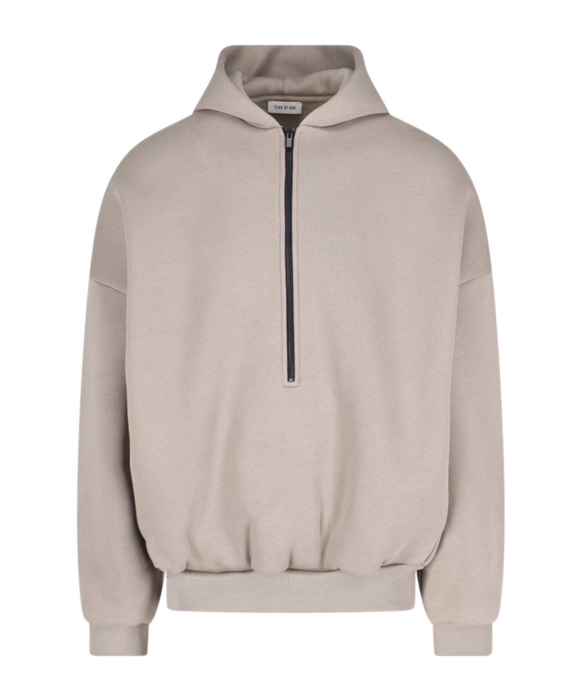 Fear Of God Mens Dropped-shoulders Two-slip-pockets Cotton And Cashmere Hoody Dusty Beige In Gray