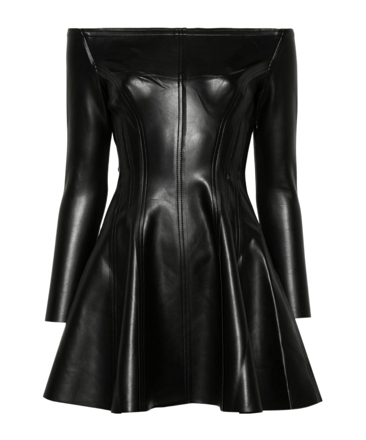 Norma Kamali X Revolve Off Shoulder Grace Mini Dress In Black