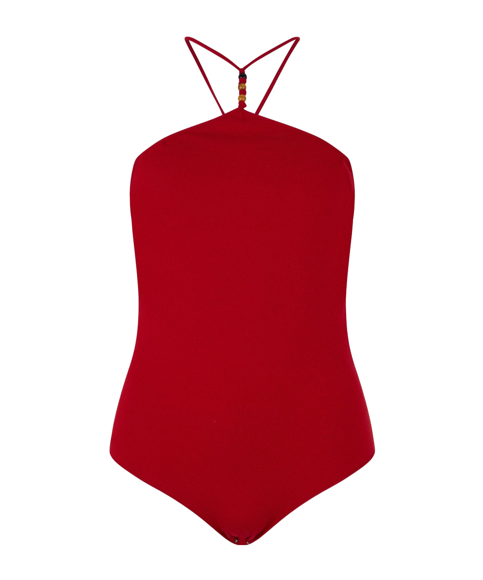 Bottega Veneta Contoured Stretch Bodysuit In Red