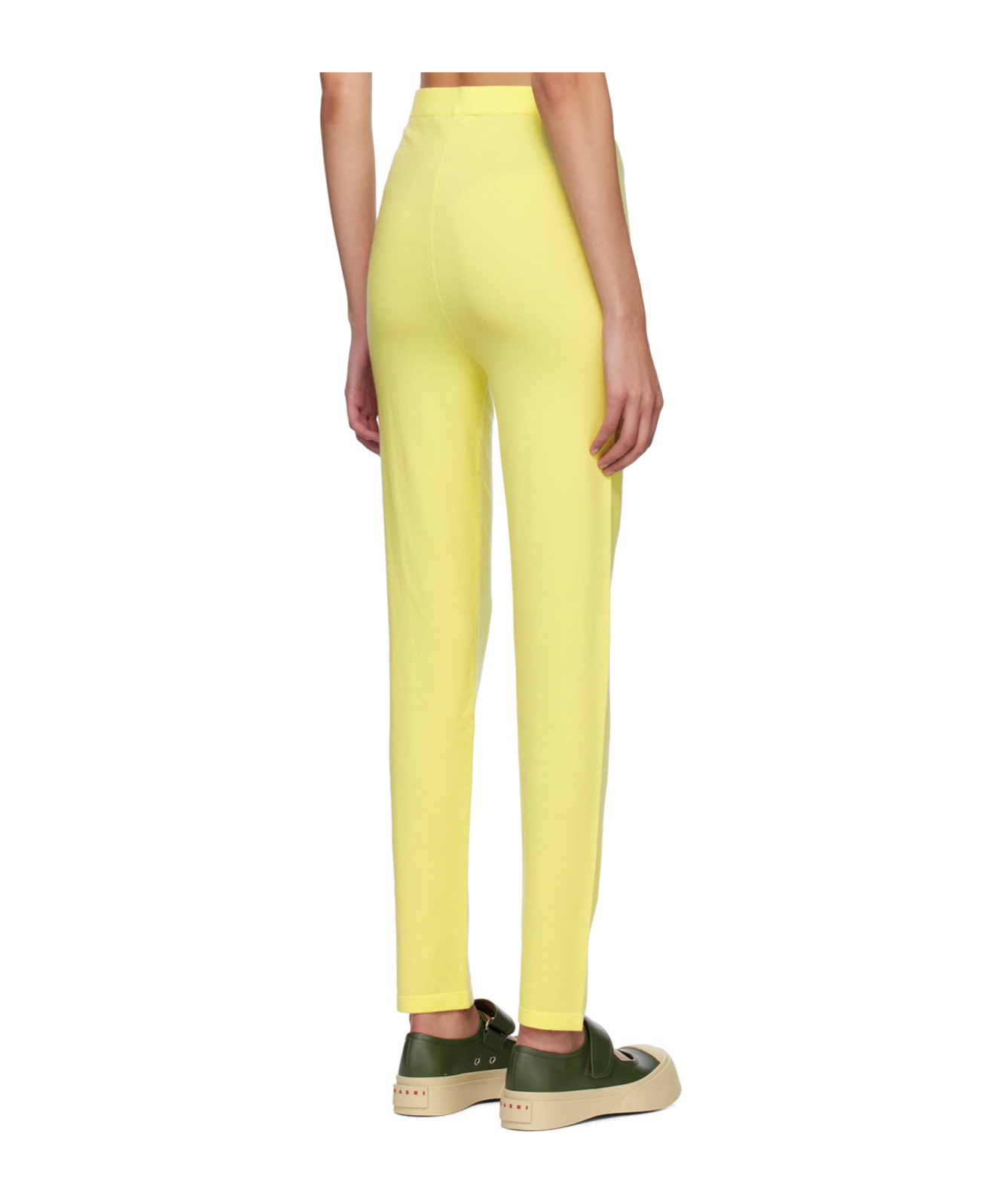 Studio Nicholson High-rise Tailored Tights In Yellow