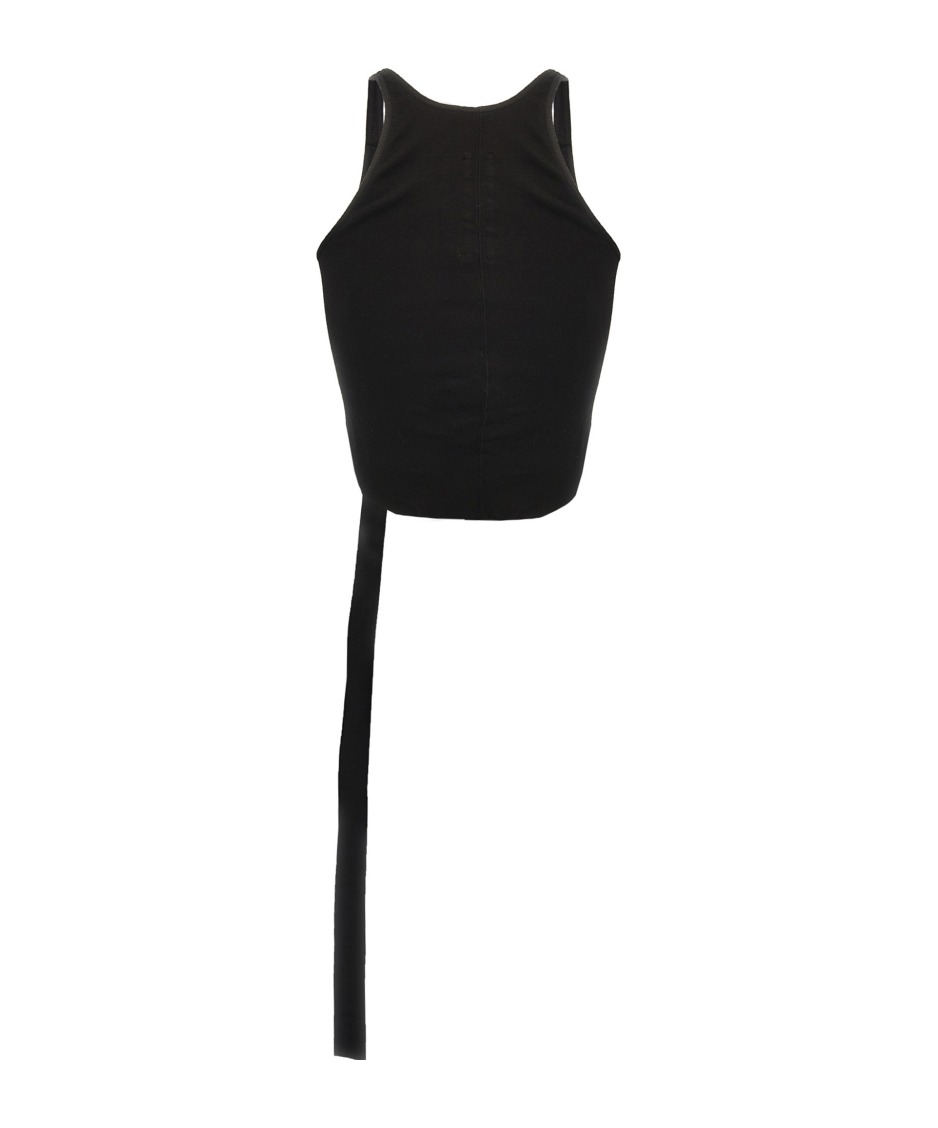 Shop Rick Owens Drkshdw Asymmetric Cotton Cropped Top In Black