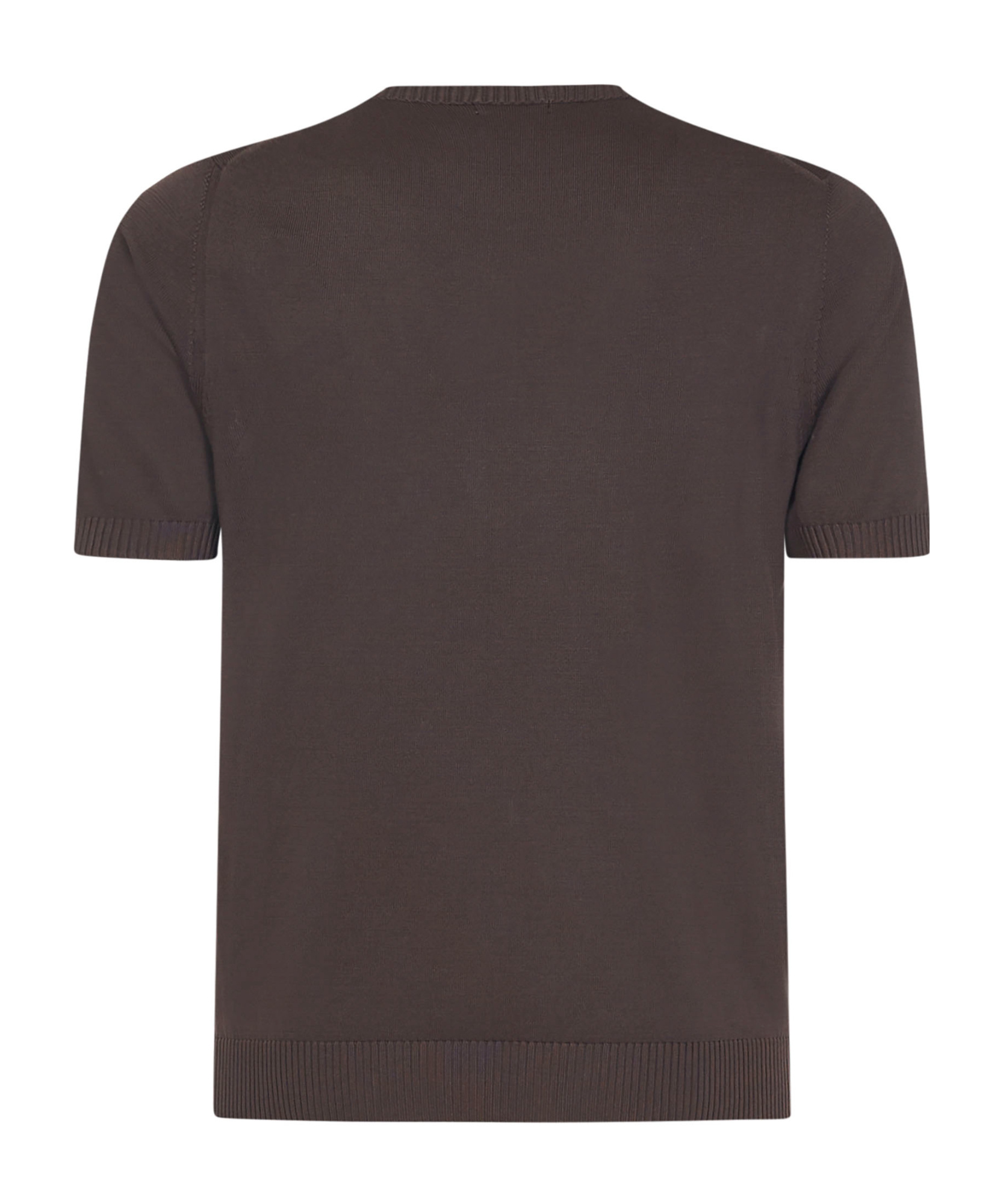 Malo Cotton Half-sleeved Sweater In Black